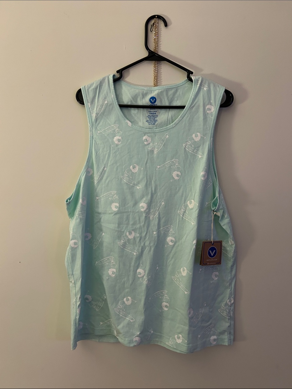 Vast life Mint Graphic Sleeveless Tank Top